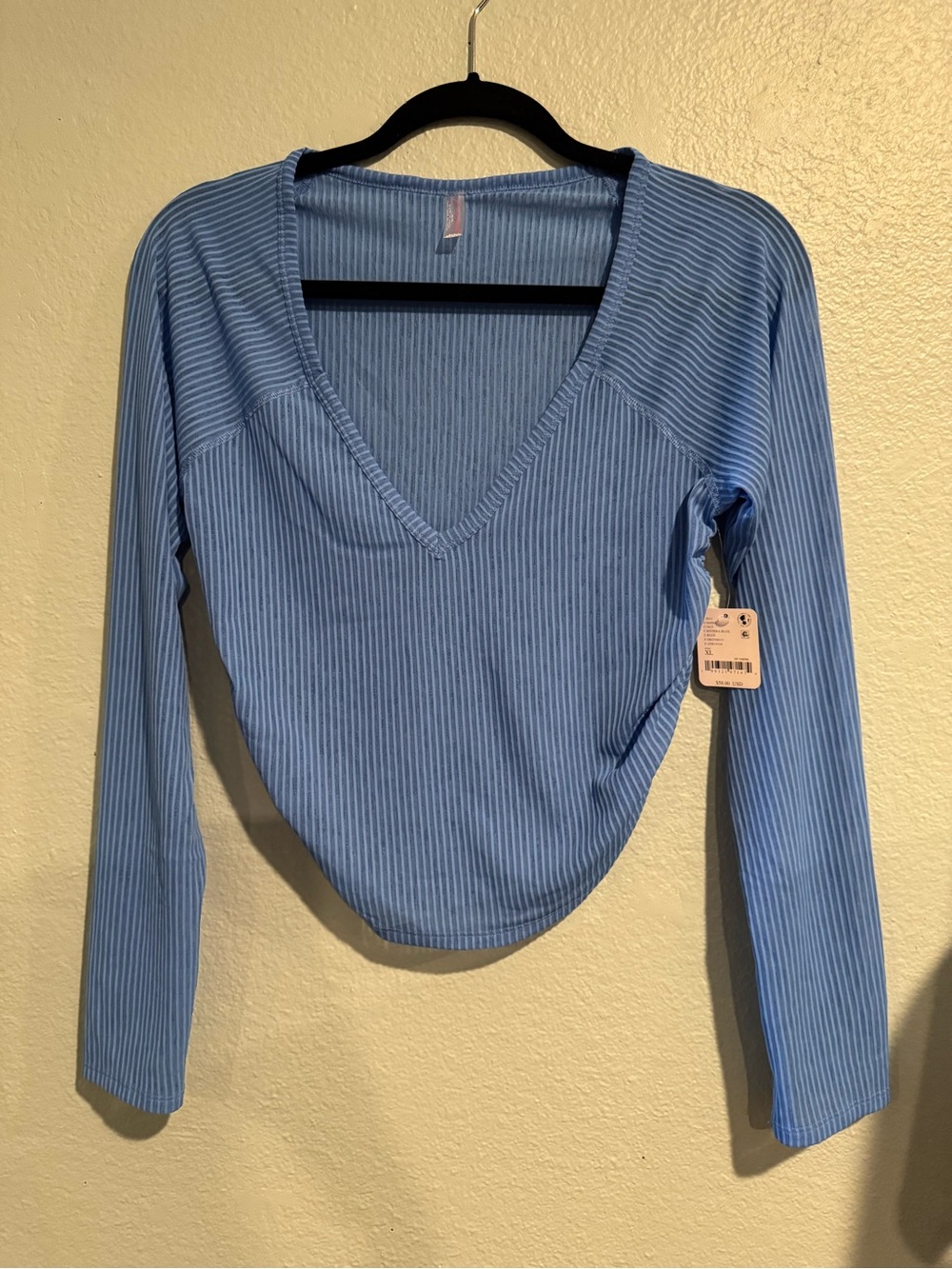 NWT FP MOVEMENT by FREE PEOPLE Tempo Settle Down Long Sleeve Top Size-XL